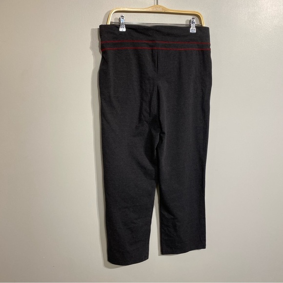 Roots Active joggers leggings grey with red stripe drawstring waist large - Picture 5 of 9